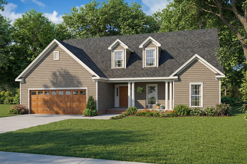 Home Plan - Country Exterior - Front Elevation Plan #17-2550