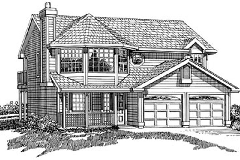Traditional Style House Plan - 3 Beds 2 Baths 1357 Sq/Ft Plan #47-234