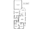 European Style House Plan - 3 Beds 2 Baths 1281 Sq/Ft Plan #424-125 