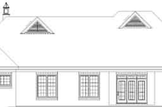 Exterior - Rear Elevation for Country House Plan #81-312 - 3 bed, 2 bath