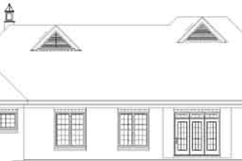 Architectural House Design - Exterior - Rear Elevation for Country House Plan #81-312 - 3 bed, 2 bath