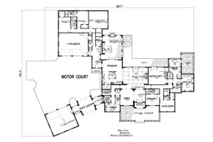 Floor Plan - Main Floor for European House Plan #923-74 - 5 bed, 5.5 bath