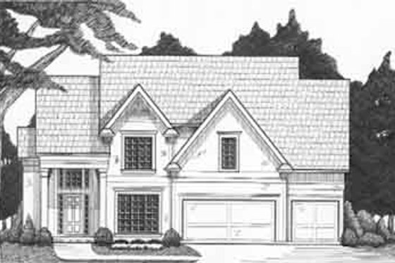 Exterior - Front Elevation for Traditional House Plan #6-143 - 4 bed, 3.5 bath