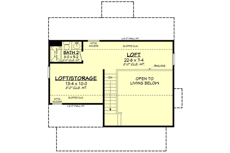 Home Plan - Floor Plan - Upper Floor for Farmhouse House Plan #430-285 - 1 bed, 2 bath