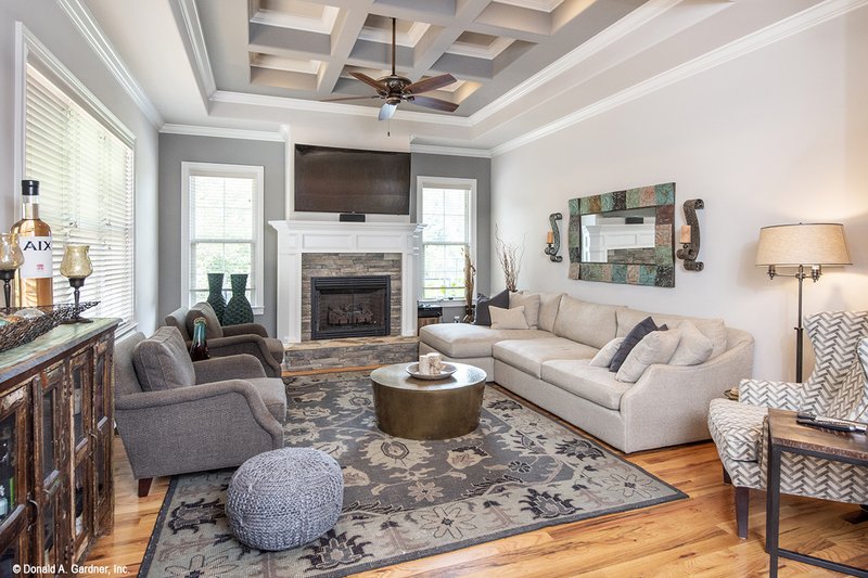 House Plan Design - Interior - Family Room for European House Plan #929-915 - 4 bed, 3.5 bath