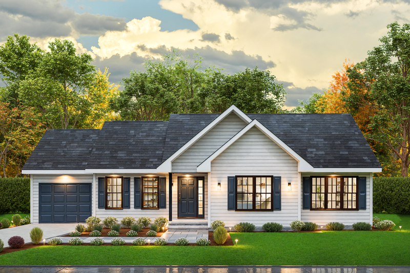 Architectural House Design - Traditional Exterior - Front Elevation Plan #54-637