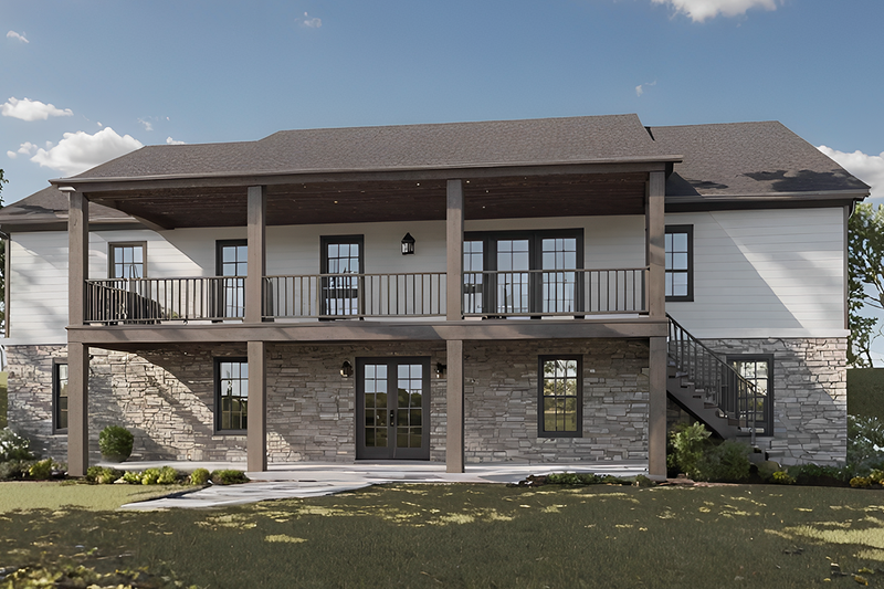 Home Plan - Exterior - Rear Elevation for Farmhouse House Plan #21-521 - 3 bed, 2.5 bath