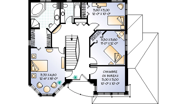 Home Plan - European Floor Plan - Upper Floor Plan #23-285