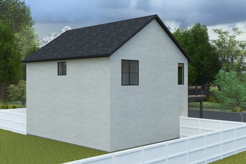 Architectural House Design - Exterior - Rear Elevation 1 for European House Plan #1060-325 - 2 bed, 1.5 bath