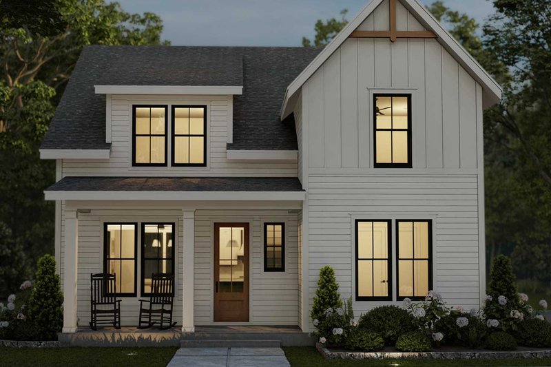 House Blueprint - Farmhouse Exterior - Front Elevation Plan #461-102