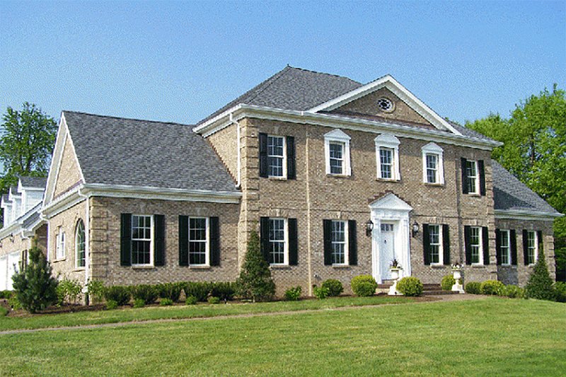 Architectural House Design - Exterior - Front Elevation 3 for Colonial House Plan #137-200 - 4 bed, 4.5 bath