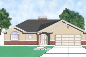 Ranch Exterior - Front Elevation Plan #5-108