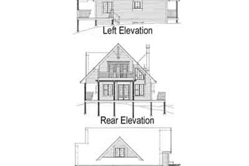 Dream House Plan - Exterior - Rear Elevation for Country House Plan #118-106 - 2 bed, 2 bath