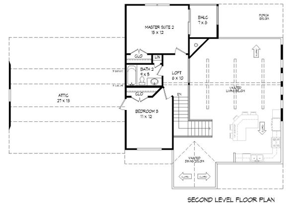 Country Floor Plan - Upper Floor Plan #932-261