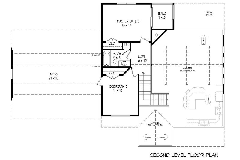Home Plan - Floor Plan - Upper Floor for Country House Plan #932-261 - 3 bed, 2.5 bath
