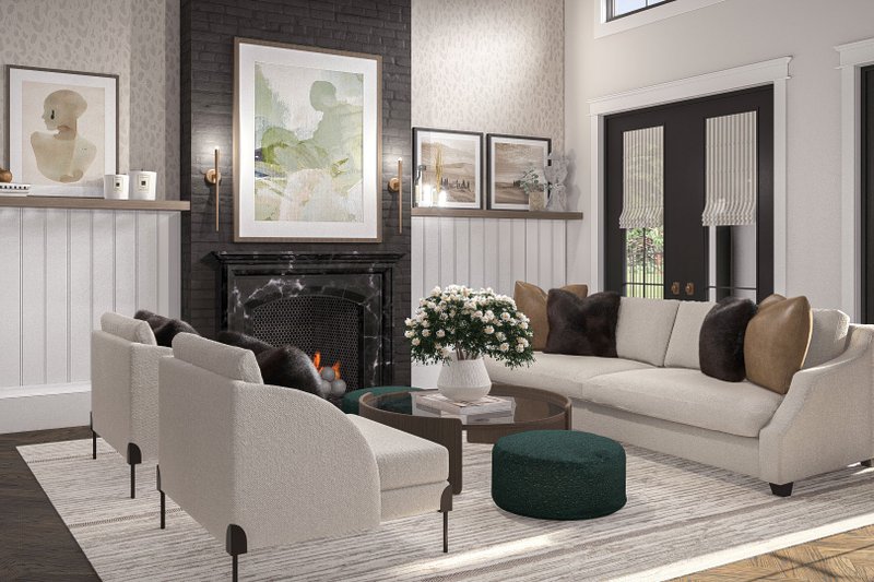 Architectural House Design - Interior - Family Room for Victorian House Plan #455-497 - 4 bed, 2.5 bath