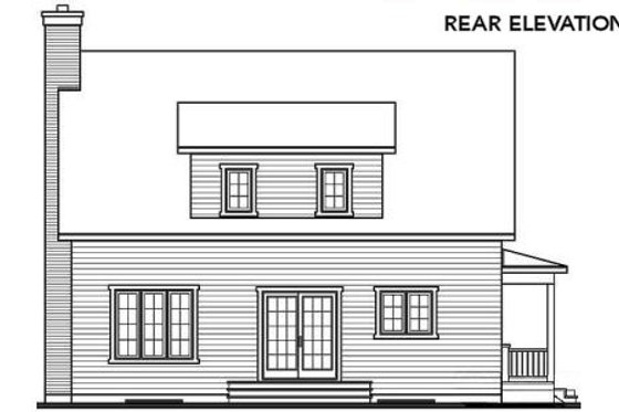 Exterior - Rear Elevation for Cottage House Plan #23-498 - 3 bed, 1.5 bath