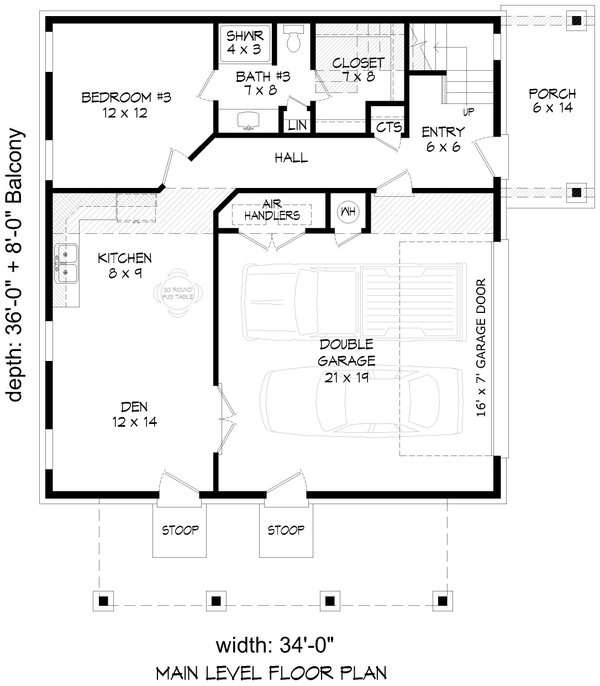 Dream House Plan - Beach Floor Plan - Main Floor Plan #932-1093