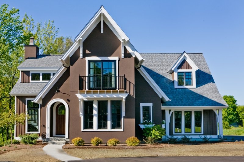 Architectural House Design - Traditional styled home with Contemporary features, elevation photo