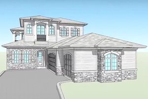 Country Exterior - Front Elevation Plan #938-15
