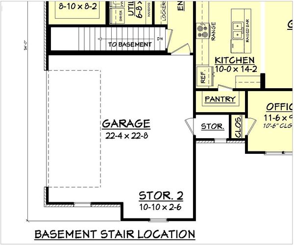 Home Plan - Optional Basement Stair Location