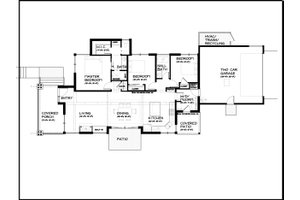 Floor Plan - Main Floor for Modern House Plan #895-31 - 3 bed, 2 bath