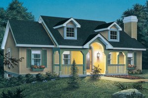Cottage Exterior - Front Elevation Plan #57-151