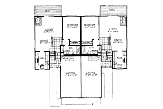 Floor Plan - Main Floor for Traditional House Plan #303-182 - 3 bed, 2 bath
