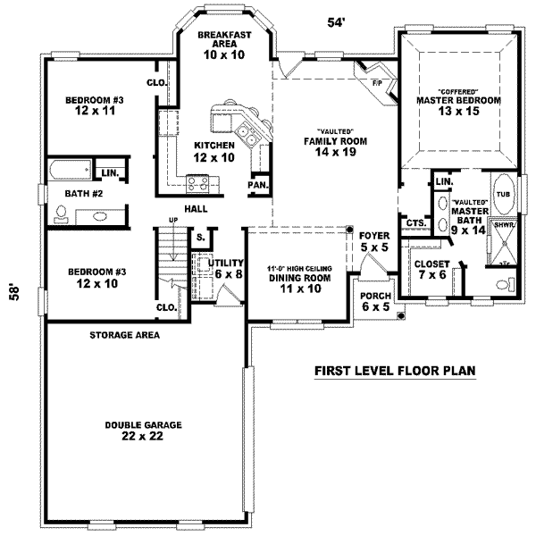 European Floor Plan - Main Floor Plan #81-1465