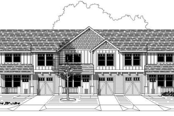 Exterior - Front Elevation for Craftsman House Plan #423-8 - 3 bed, 2.5 bath