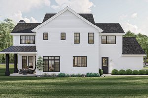 Exterior - Rear Elevation for Colonial House Plan #455-549 - 3 bed, 2.5 bath