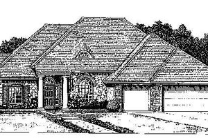 Colonial Exterior - Front Elevation Plan #310-727