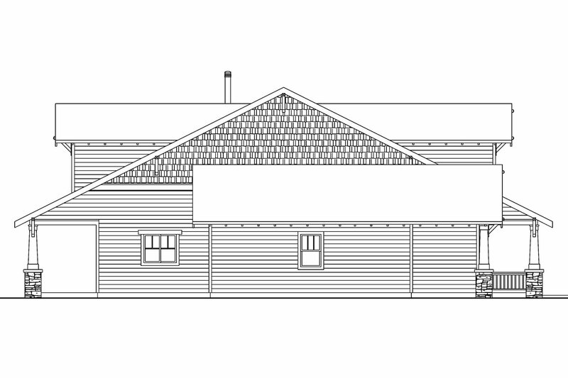 Architectural House Design - Exterior - Other Elevation 4 for Bungalow House Plan #124-736 - 3 bed, 2.5 bath
