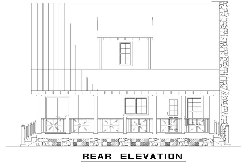 Dream House Plan - Exterior - Rear Elevation for Country House Plan #17-3298 - 3 bed, 2 bath