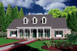 Colonial Exterior - Front Elevation Plan #36-238
