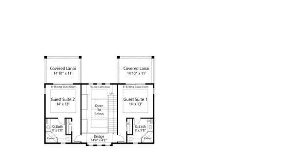 Traditional Floor Plan - Upper Floor Plan #938-149