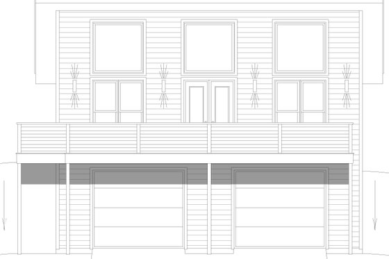 Exterior - Front Elevation 3 for Contemporary House Plan #932-798 - 1 bed, 2 bath