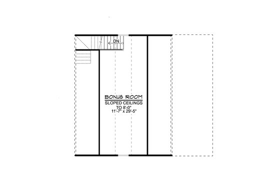 Floor Plan - Upper Floor for Country House Plan #1064-240, 0.5 bath