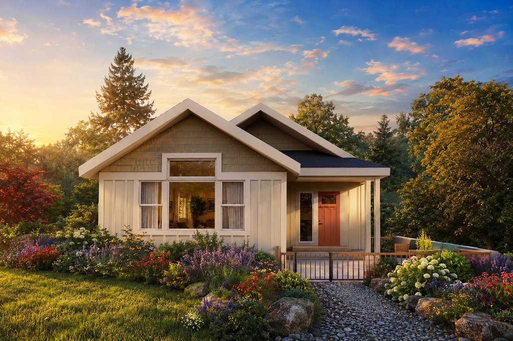 Exterior - Front Elevation 2 for Craftsman House Plan #124-1391 - 3 bed, 2 bath