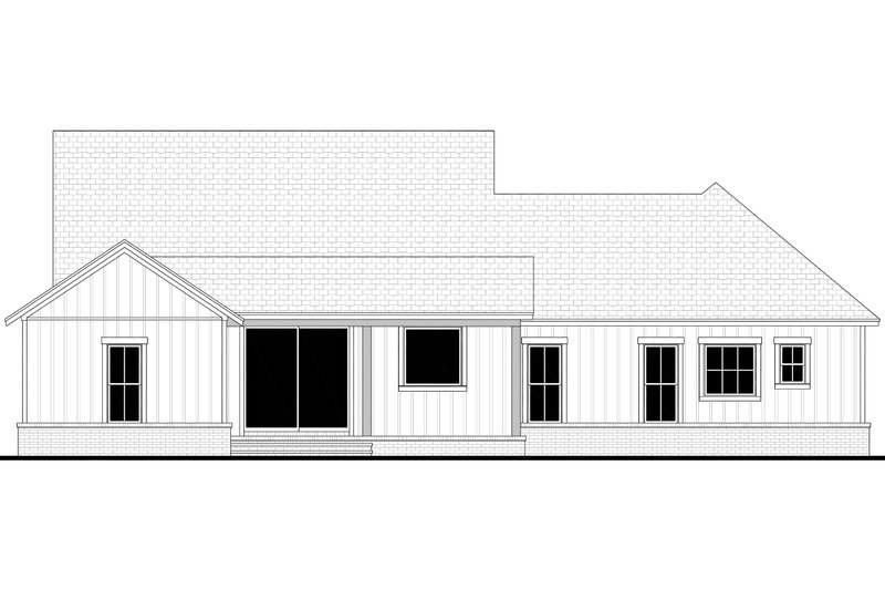 House Design - Exterior - Rear Elevation for Farmhouse House Plan #430-377 - 4 bed, 2.5 bath