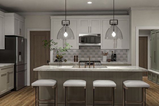 Interior - Kitchen for Traditional House Plan #455-364 - 3 bed, 2.5 bath