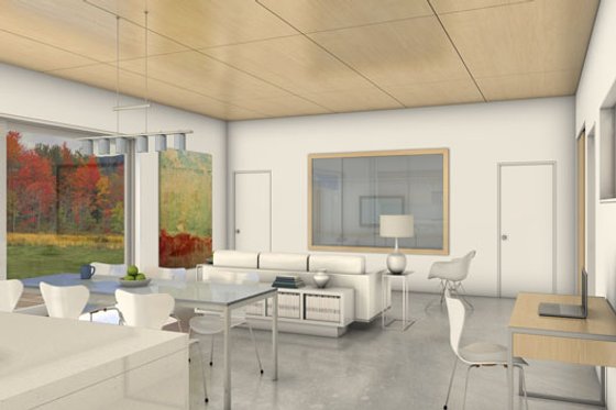 Interior - Family Room for Modern House Plan #497-17 - 2 bed, 2 bath