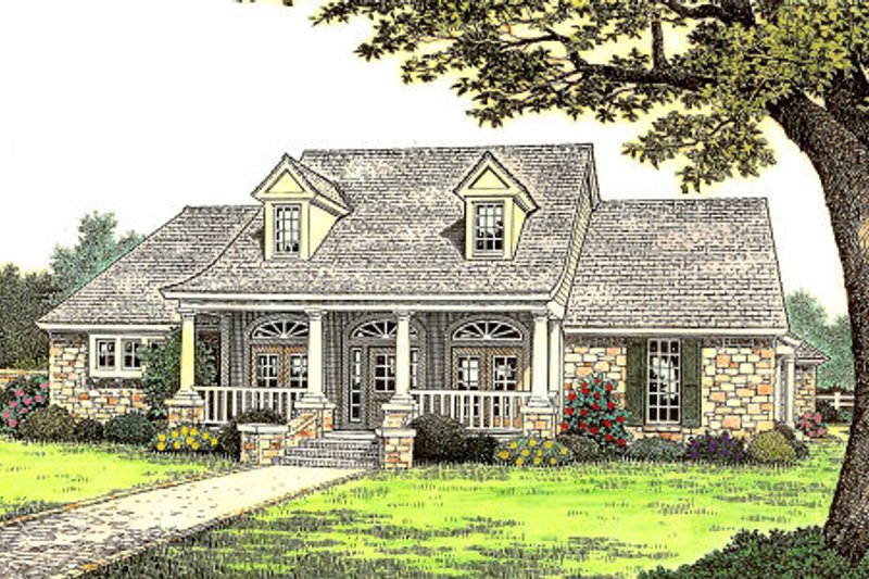Architectural House Design - Country Exterior - Front Elevation Plan #310-663