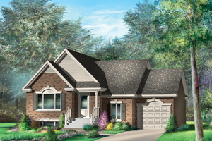 Country Exterior - Front Elevation Plan #25-4639
