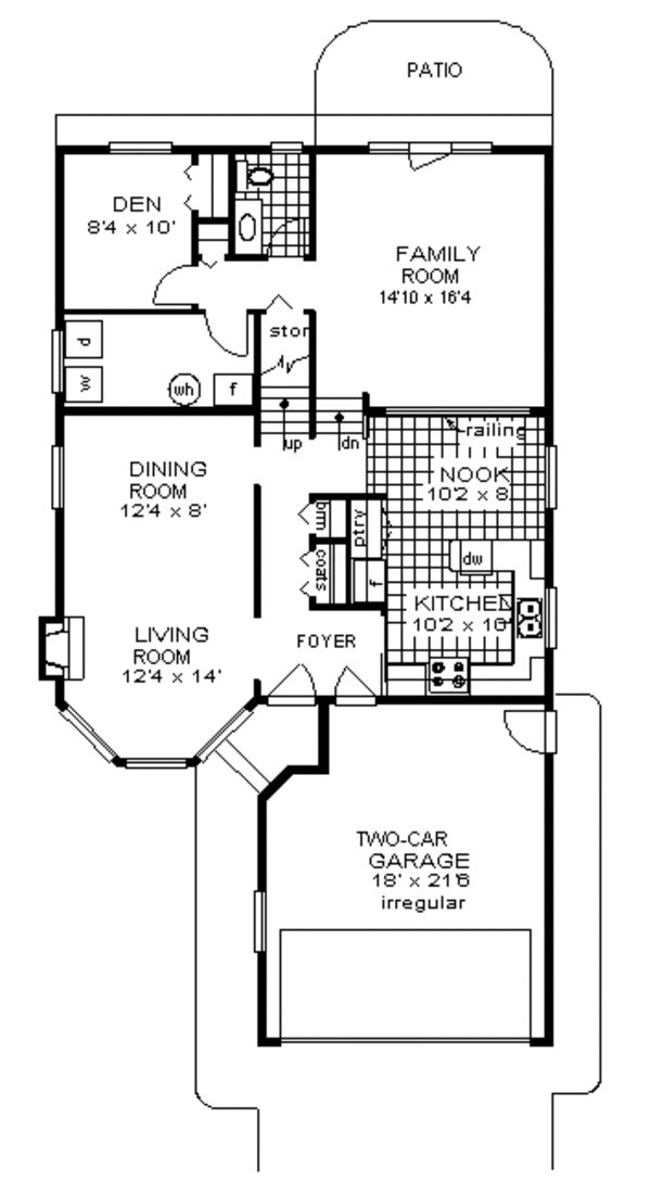 Architectural House Design - Traditional Floor Plan - Main Floor Plan #18-229