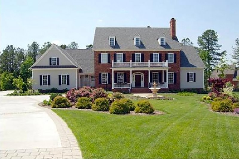 House Blueprint - Exterior - Front Elevation 3 for Colonial House Plan #137-247 - 4 bed, 3 bath