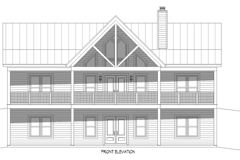 Home Plan - Exterior - Front Elevation 3 for Traditional House Plan #932-514 - 2 bed, 2 bath