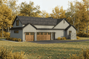 Farmhouse Style House Plan - 3 Beds 3.5 Baths 2692 Sq/Ft Plan #923-458 Exterior 
