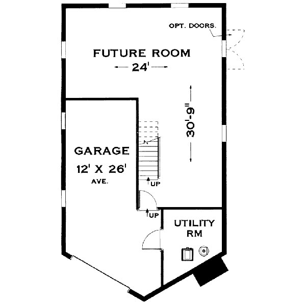 Modern Floor Plan - Lower Floor Plan #3-117