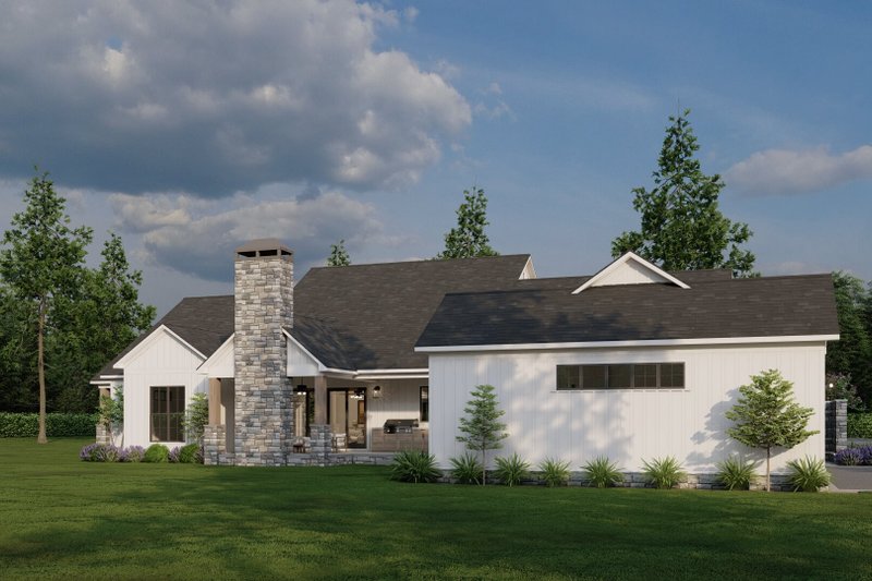 Architectural House Design - Exterior - Other Elevation 1 for Farmhouse House Plan #923-365 - 4 bed, 3.5 bath